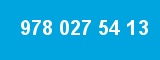 978 027 54 13 978 027 54 13